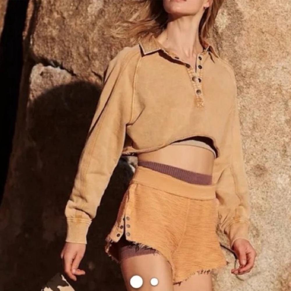 Free People Playoff Cropped Pullover